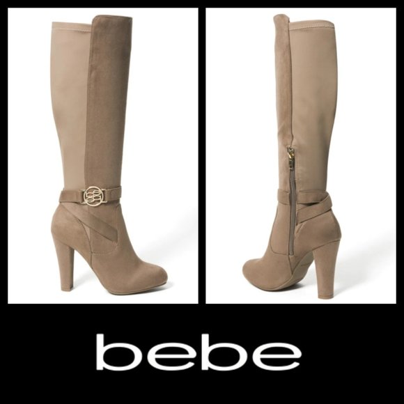 bebe Tall Logo Heeled Boots - Picture 15 of 16
